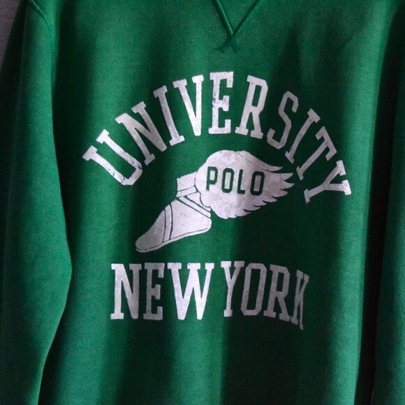 POLO RALPH LAUREN P-WING NEW YORK UNIVERSITY SWEATSHIRT. NWT - Picture 2 of 6